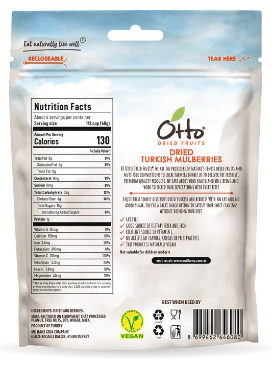 Dried Turkish Mulberries 8 oz. (227g)